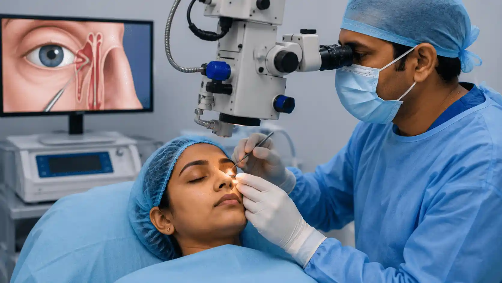 Lacrimal surgery (Surgery for tear duct blockages)